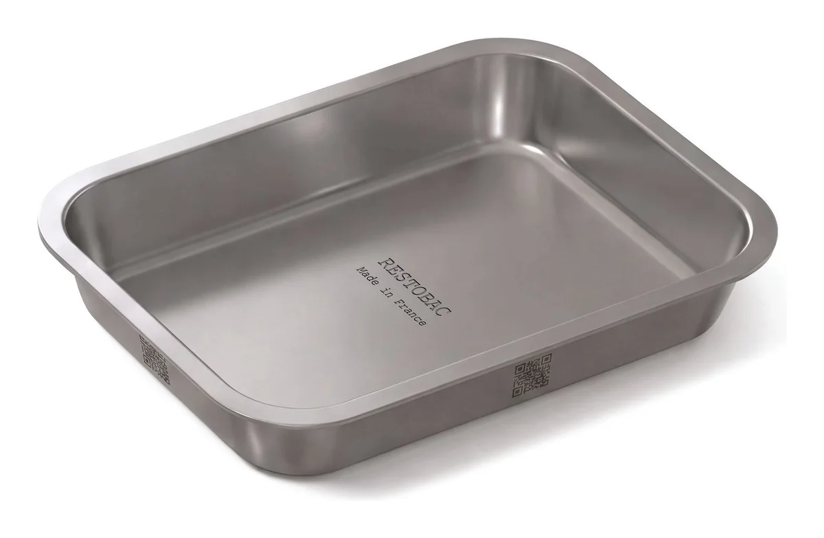 Bac GN 1/2 inox 304L à bord plat, fabriqué en France