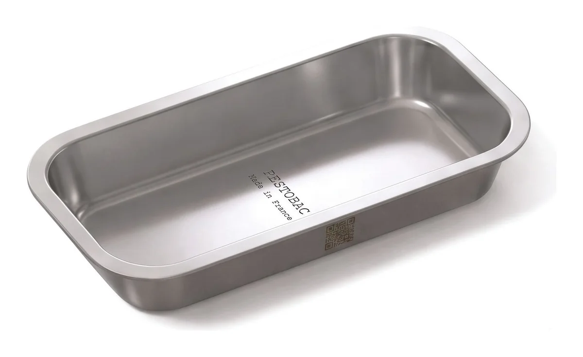 Bac GN 1/3 inox 304L à bord plat, fabriqué en France