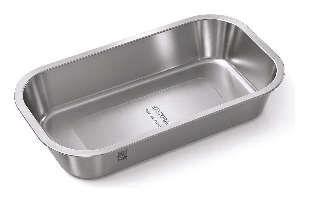 Bac GN 1/3 inox 304L à bord roulé, fabriqué en France