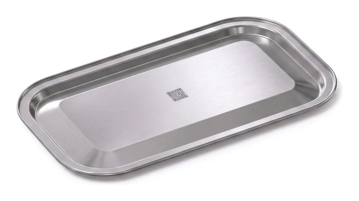 Couvercle GN 1/3 inox 304L à bord roulé, fabriqué en France